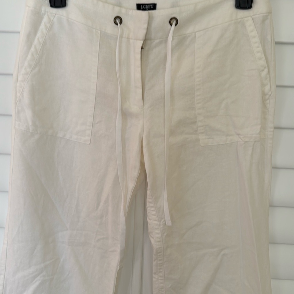 J. Crew Factory White Wide-Leg Trousers - Picture 10 of 13